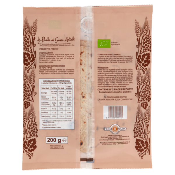 Fresco Piada la Piada ai Grani Antichi Bio 200 g