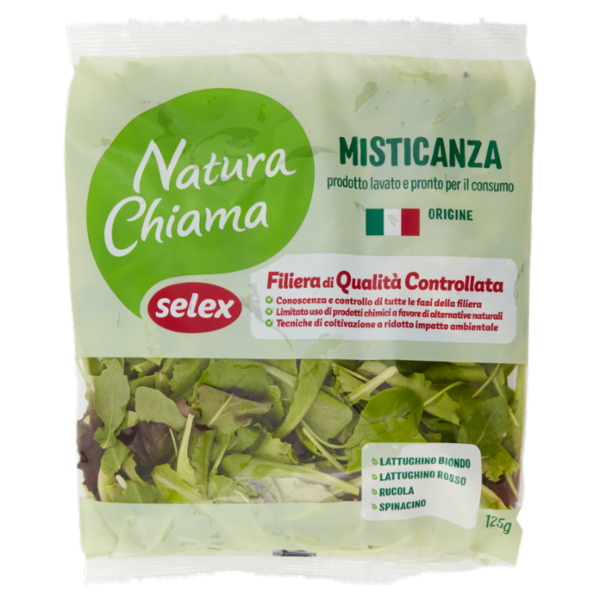 Selex Natura Chiama Misticanza Lavata e Pronta per il Consumo 125 g