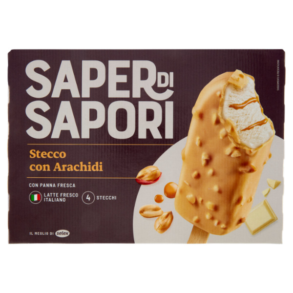 Selex Saper di Sapori 4 Gelati Stecco con Arachidi 260 g
