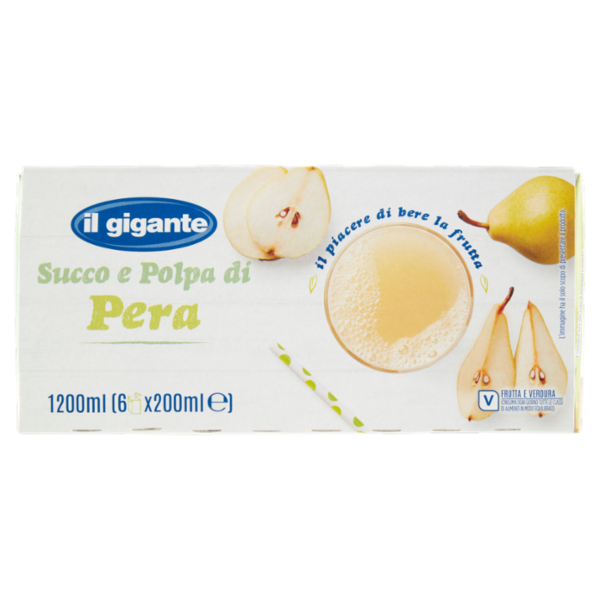 IL GIGANTE Succo e Polpa di Pera 6 x 200 ml