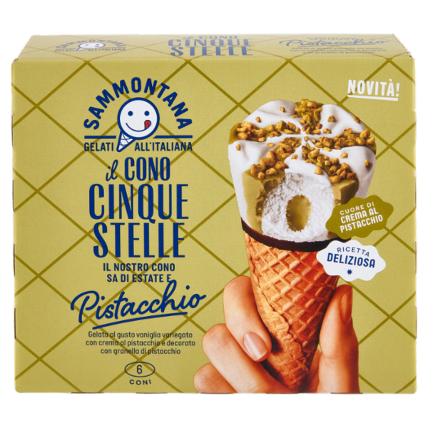 Sammontana il Cono Cinque Stelle Pistacchio 6 x 60 g