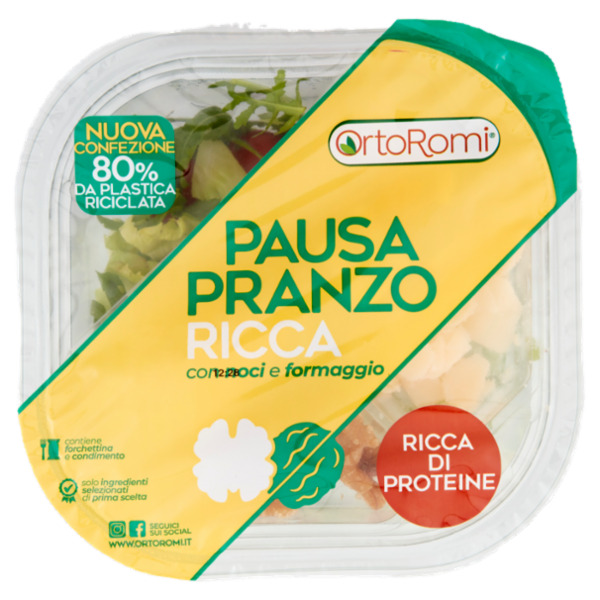OrtoRomi Pausa Pranzo Ricca con noci e formaggio 145 g