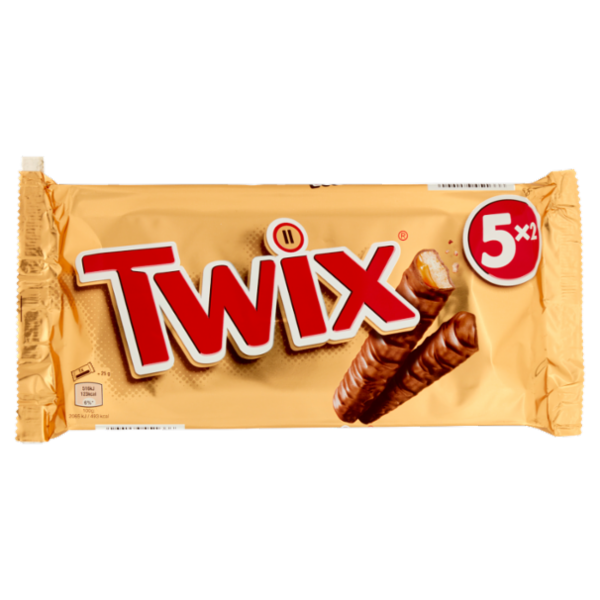 Twix Barretta Snack al Cioccolato al Latte con Biscotto x5 250 g