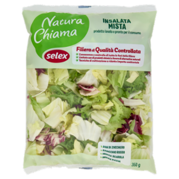 Selex Natura Chiama Insalata Mista Lavata e Pronta Per Il Consumo 350 g