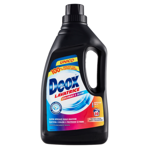 Deox Lavatrice Colorati e Scuri, Tecnologia Anti-Transfer, 30 lav, 1500 ml