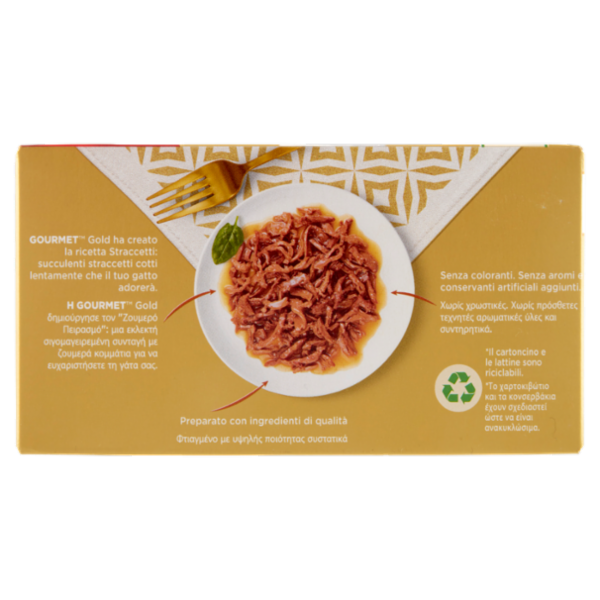 PURINA GOURMET Gold Straccetti Salmone / Pesce dell'Oceano 4 x 85 g