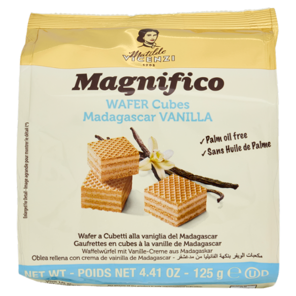 Matilde Vicenzi Magnifico Wafer Cubes Madagascar Vanilla 125 g
