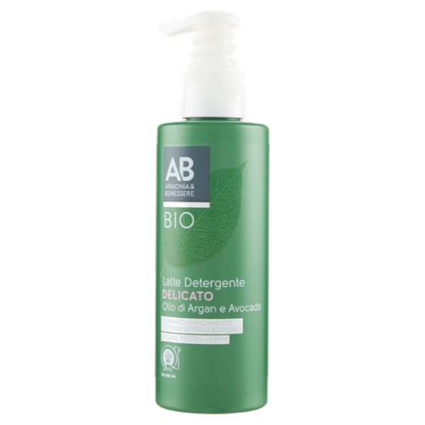 Armonia & Benessere Latte Detergente Delicato Bio con Oli di Argan e Avocado 200 ml