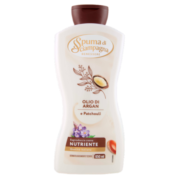 Spuma di Sciampagna Benessere Olio di Argan e Patchouli Bagnodoccia crema Nutriente 650 ml
