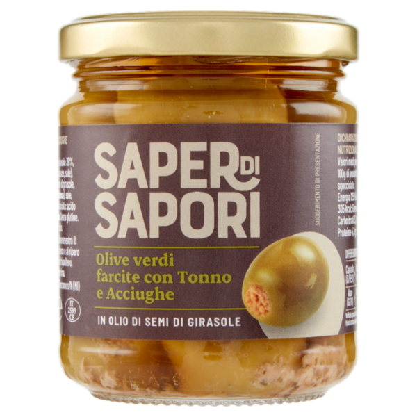 Selex Saper di Sapori Olive Farcite con Tonno e Acciughe 180 g