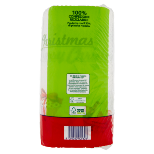 Nicky Happy Life Carta Cucina Christmas 2 pz