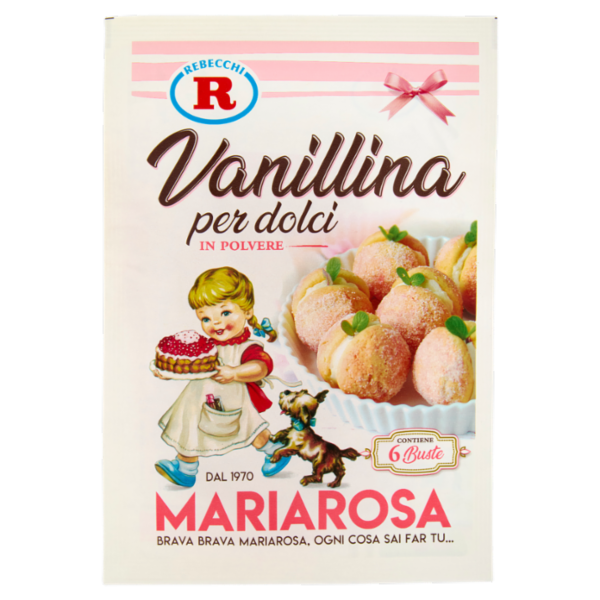 Mariarosa Vanillina per dolci in Polvere 6 x 0,5 g