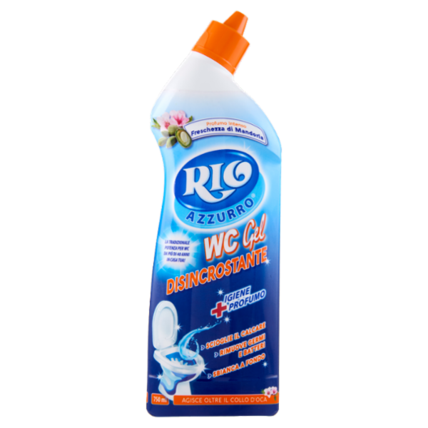 Rio Azzurro WC Gel Disincrostante Freschezza di Mandorla 750 ml
