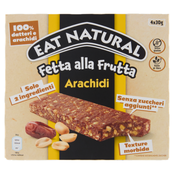 Eat Natural Fetta alla Frutta Arachidi 4 x 30 g