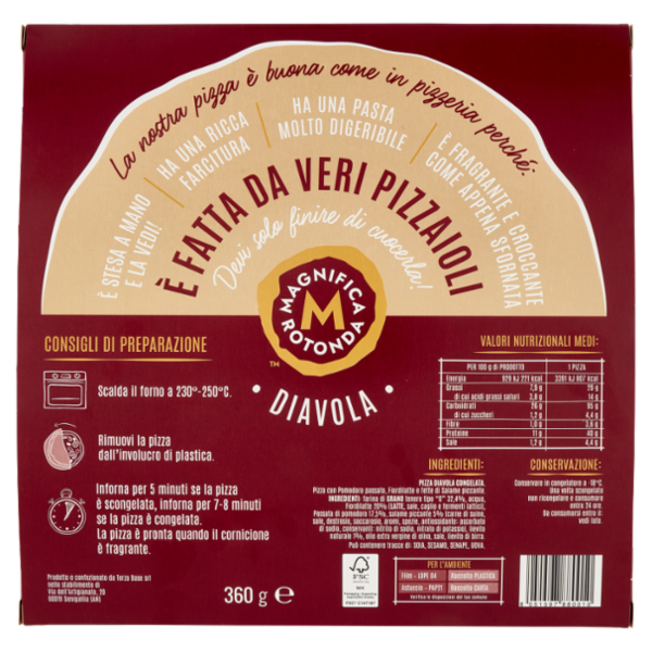 Magnifica Rotonda Pizza Diavola 360 g