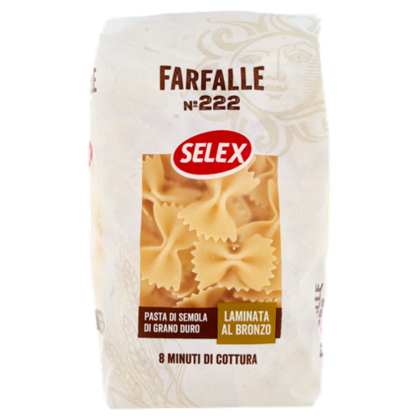 Selex Pasta di Semola Trafilata al Bronzo Farfalle 500 g