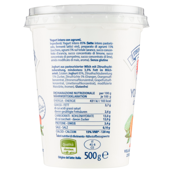 Sterzing Vipiteno Yogurt intero Agrumi 500 g