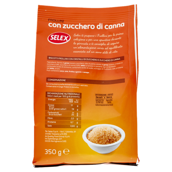Selex Frollini con Zucchero di Canna 350 g