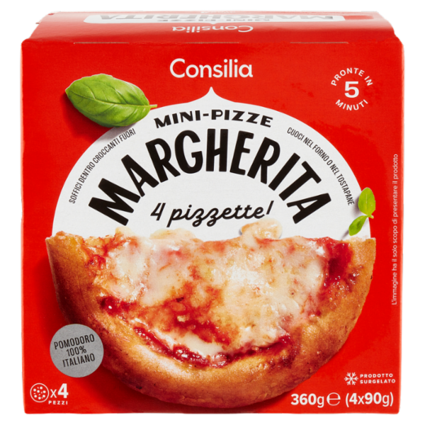 Consilia Pizzette Margherita Surgelate 4x90 g