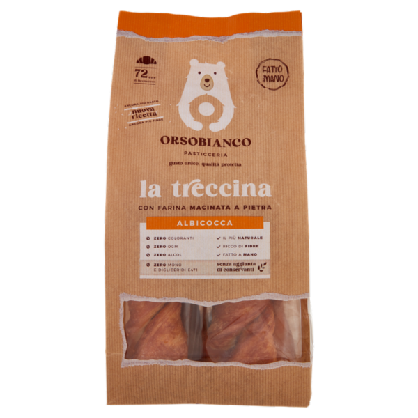 Orsobianco la treccina con Farina Macinata a Pietra Albicocca 6 x 58 g