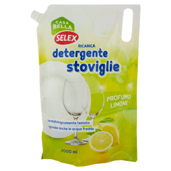 Selex Casa Bella Ricarica Detergente per Stoviglie Limone 2 L