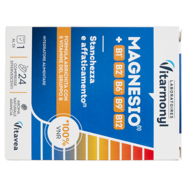 Laboratoires Vitarmonyl Magnesio⁽ ⁾ + B1*, B2*, B6*, B9*, B12* 24 Compresse Effervescenti 67,2 g