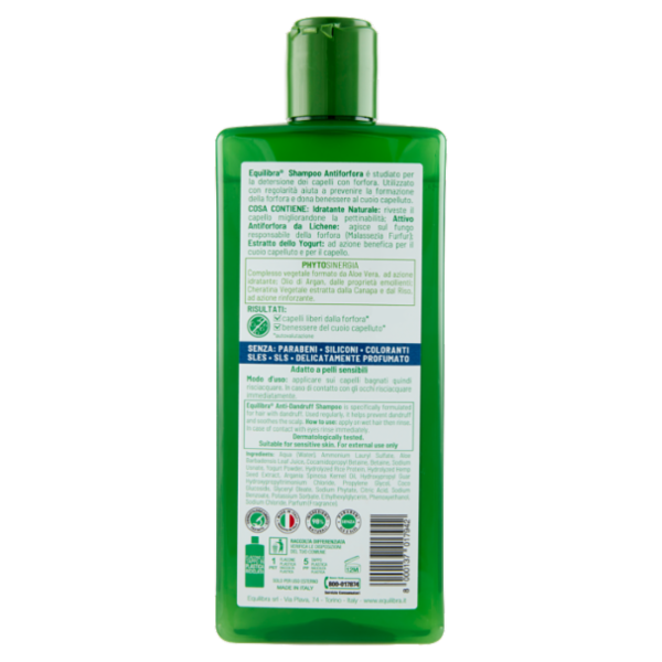 equilibra Tricologica Shampoo Antiforfora Benessere Capelli e Cuoio Capelluto 300 ml