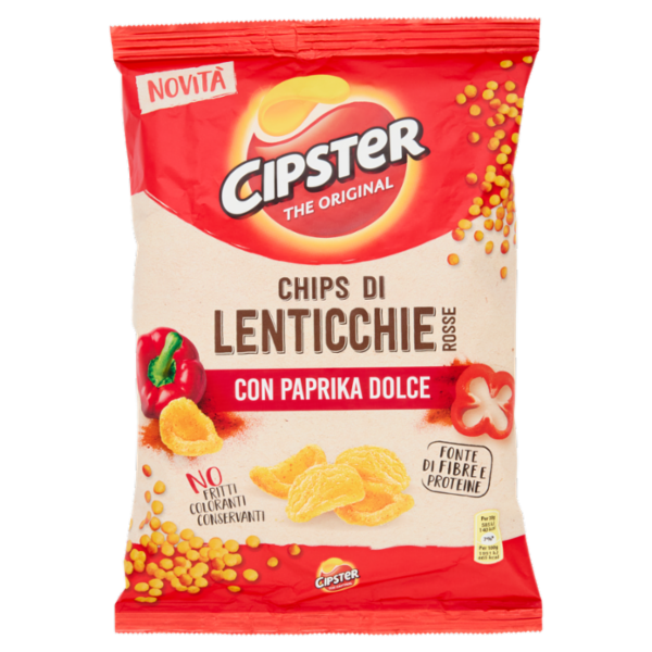 Cipster The Original Chips di Lenticchie Rosse alla Paprika - 80g
