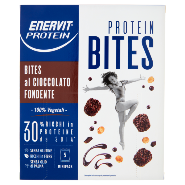 Enervit Protein 100% Vegetali Protein Bites al Cioccolato Fondente 5 x 24 g
