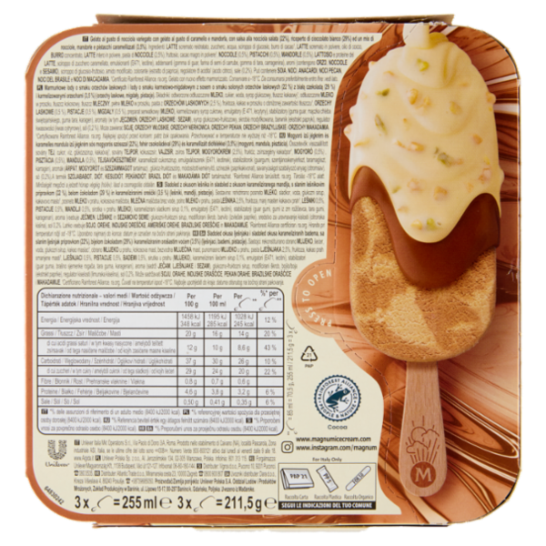 Magnum Utopia Double Hazelnut Nocciola 3 Gelati 211,5 g