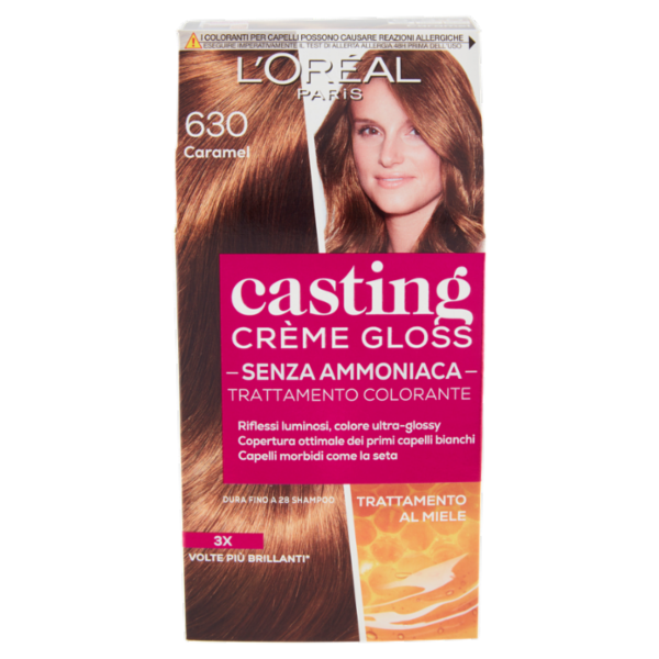 L'Oréal Paris Tinta Capelli Casting Creme Gloss, Senza Ammoniaca, 630 Caramel