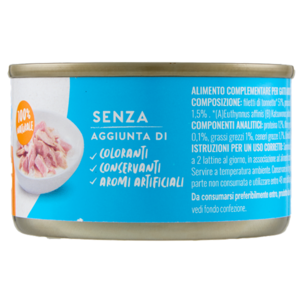 ADoC For Cats Naturally Premium Filetti di Tonnetto con Prosciutto in Gelatina 85 g