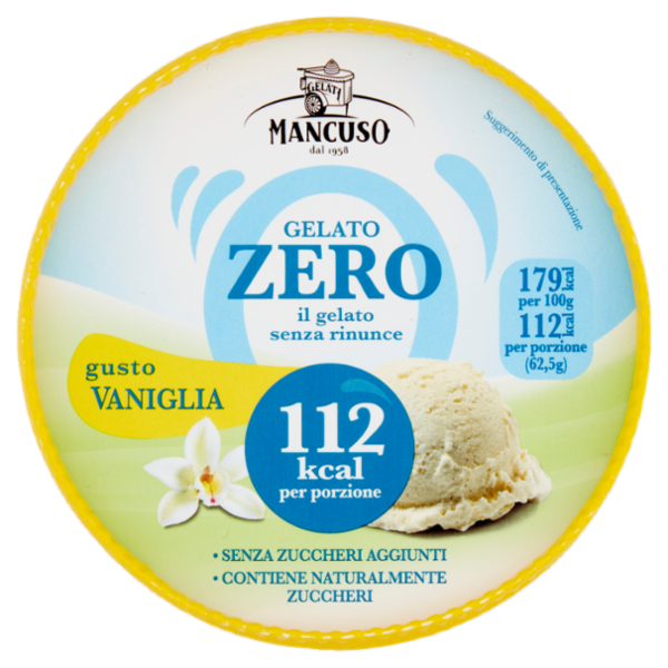 Mancuso Gelati Gelato Zero gusto Vaniglia 250 g