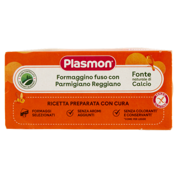 Plasmon Omogeneizzato Formaggino fuso con Parmigiano Reggiano 2 x 80 g