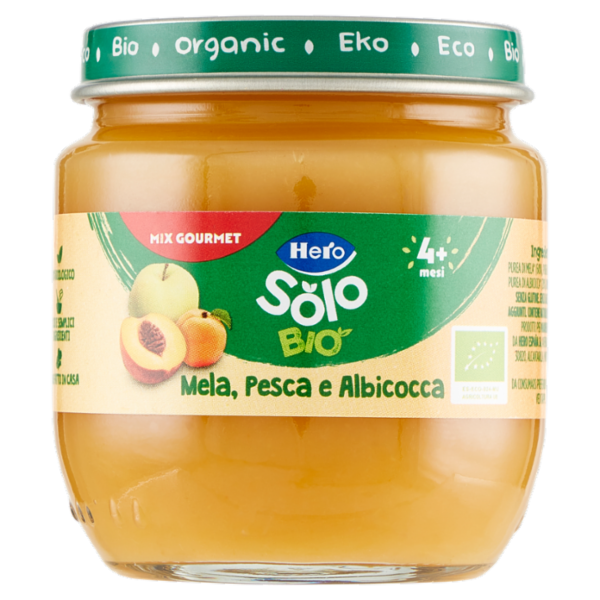 Hero Solo Bio Mela, Pesca e Albicocca 120 g