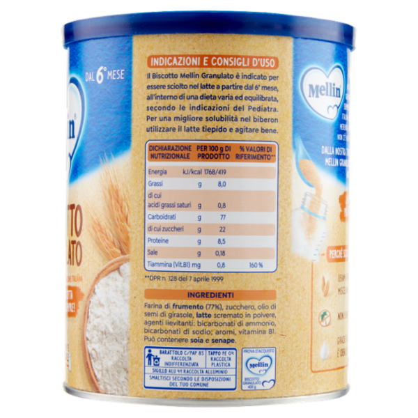 MELLIN Biscotto Classico Granulato da sciogliere nel biberon 400 g