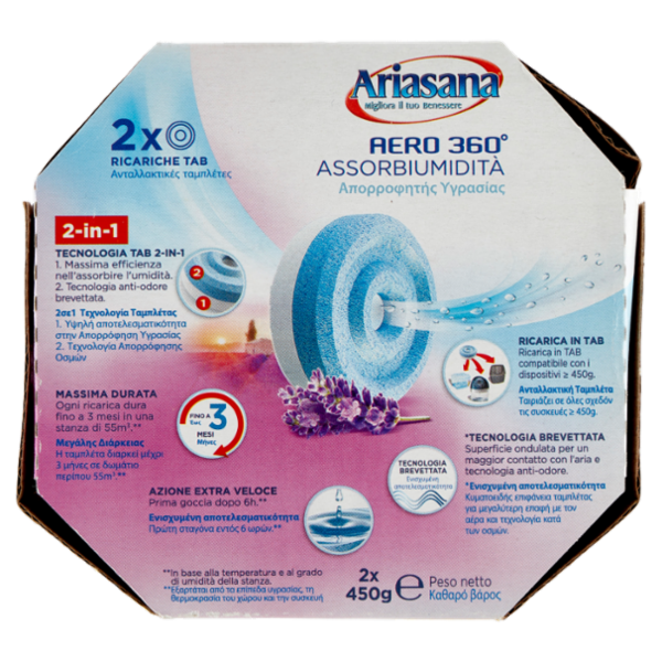 ARIASANA Aero 360 Tab Lavanda Relax bipack 2 x 450 g