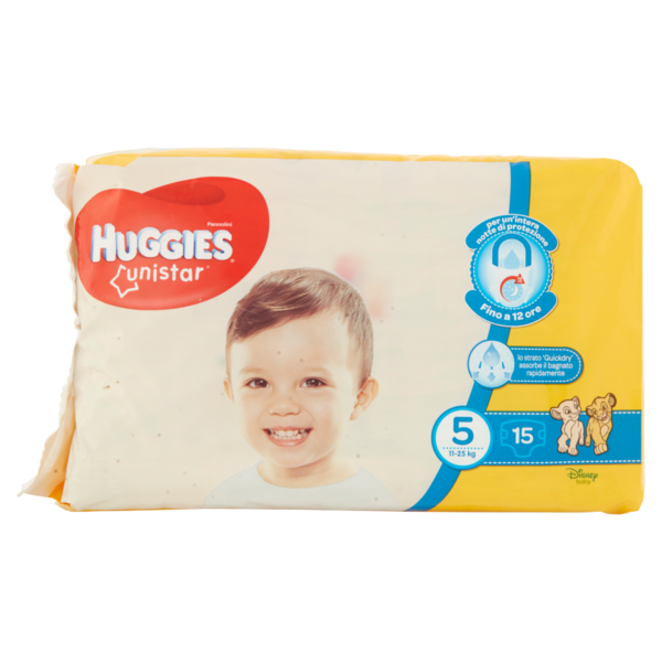 Huggies unistar Pannolini 5 11-25 Kg 15 pz