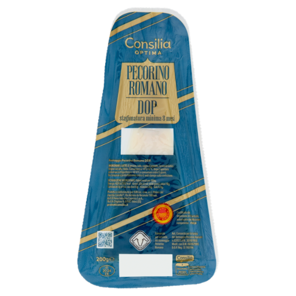 Consilia Optima Pecorino Romano DOP Stagionatura Minima 8 Mesi 200 g