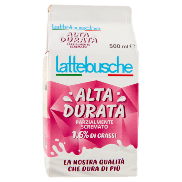 lattebusche Alta Durata Parzialmente Scremato 1,6% di Grassi 500 ml