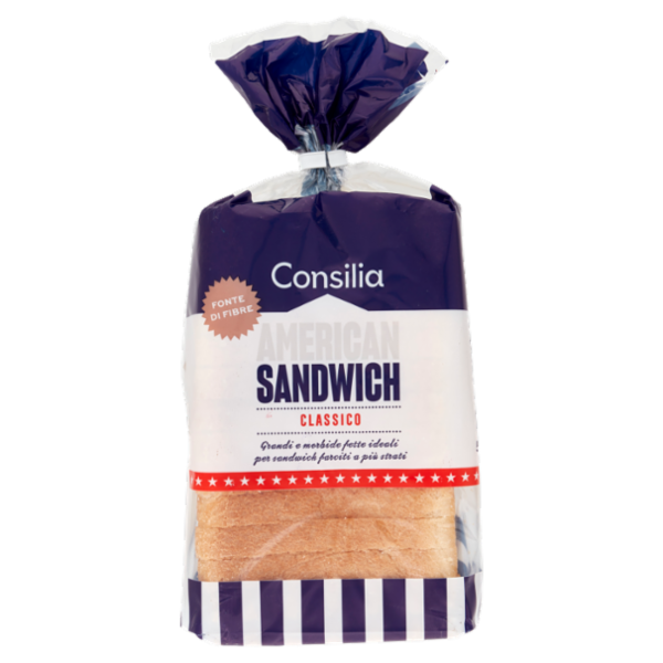 Consilia Pane American Sandwich Classico a Fette 550 g