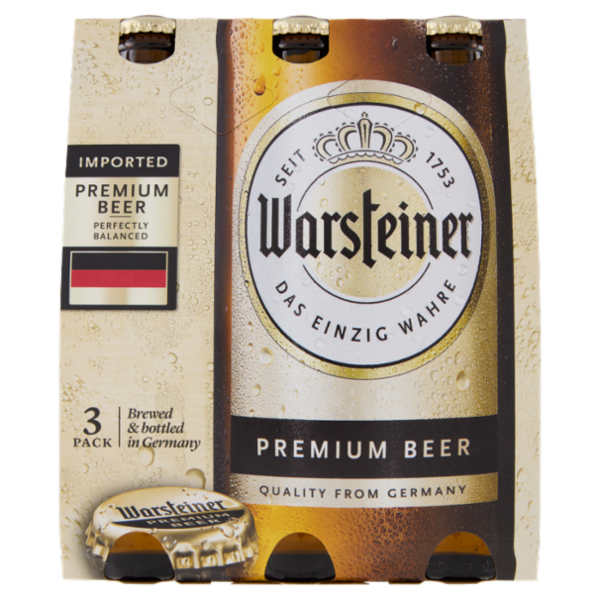 Warsteiner Premium Beer 3 x 0,33 l
