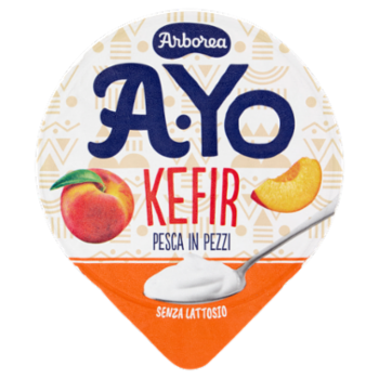 Arborea A-Yo Kefir Pesca In Pezzi Senza Lattosio 140 g