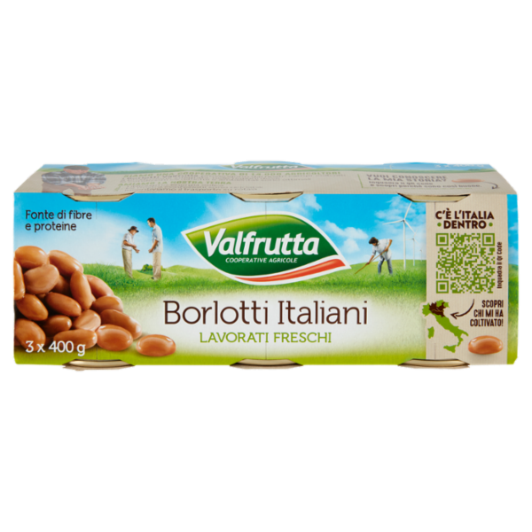 Valfrutta Borlotti italiani 3 x 400 g