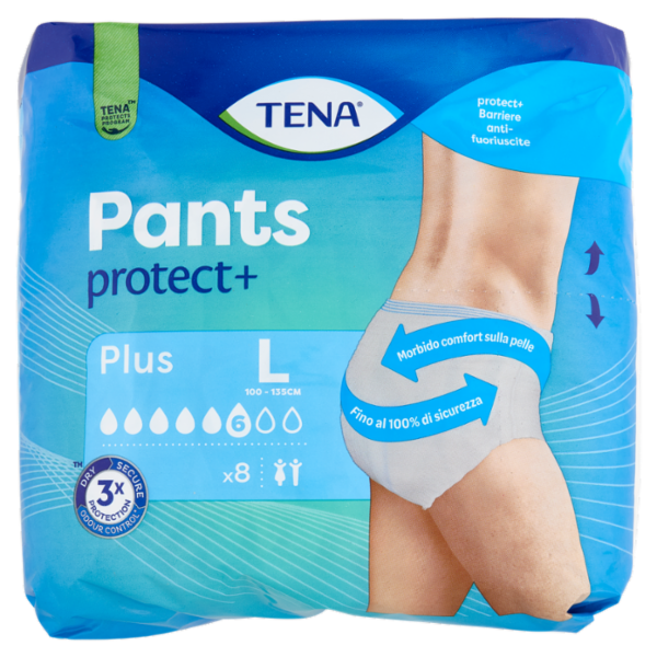 Tena Pants protect+ Plus L 8 pz