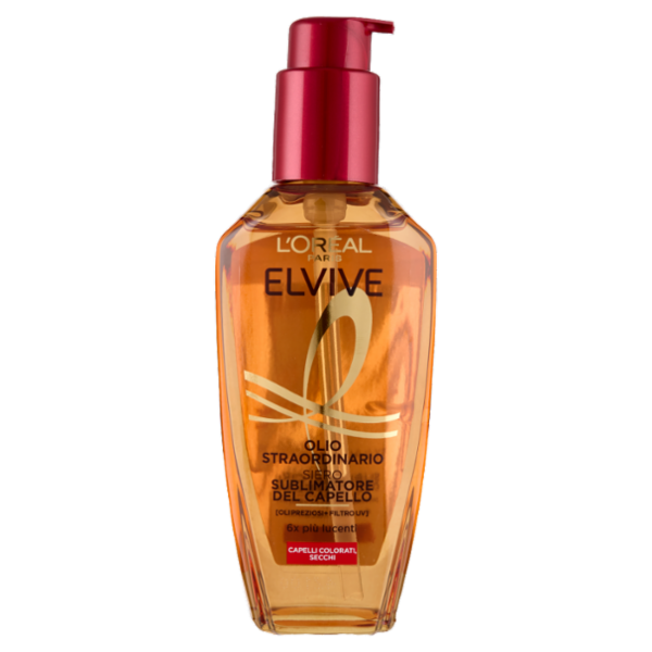 Elvive Olio Straordinario Siero Sublimatore del Capello, per Capelli Colorati, Secchi, 100 ml