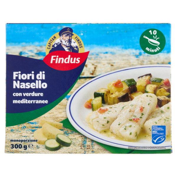 Capitan Findus Fiori Di Nasello con verdure mediterranee 300 g