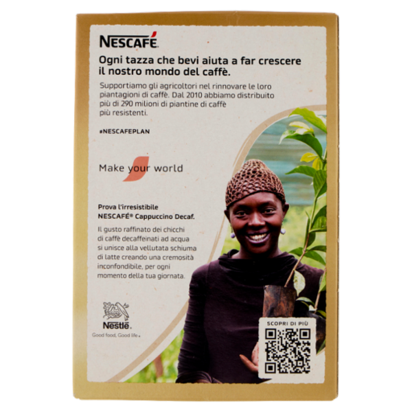 NESCAFÉ Cappuccino Decaf Solubile Decaffeinato, 10 bustine 125g