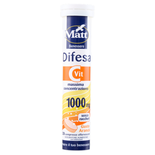 Matt Benessere Difesa Vit C 1000 mg 20 compresse effervescenti 80 g