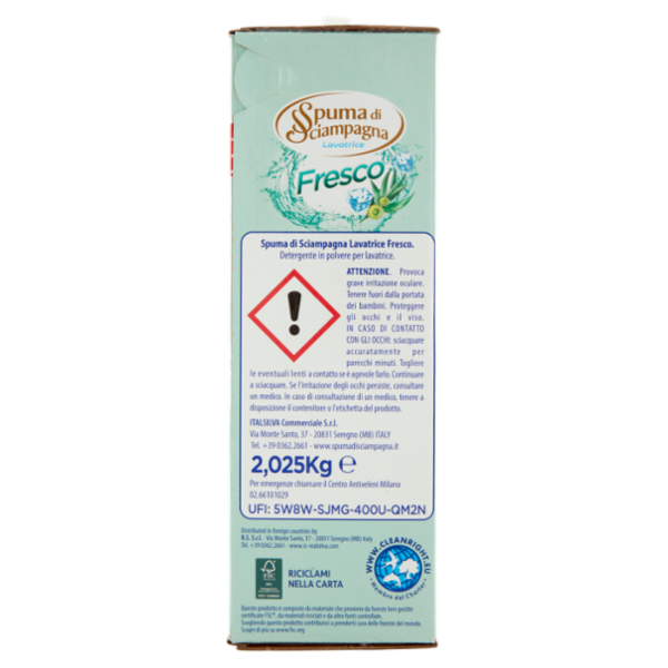 Spuma di Sciampagna Fresco Lavatrice 2,025 Kg